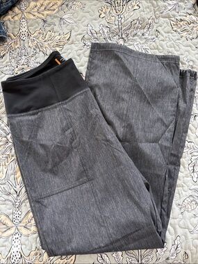Gray Active Lounge Pants with Black Waistband